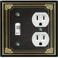 thumbnail image 1 of Metal Light Switch Plate Cover Elegant Victorian Floral Frame Black FRA066, 1 of 13