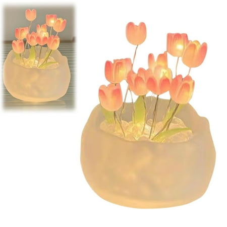 

Baiulaoshu Desktop Ornament Desktop Ornament Potted Night Light Diy Artificial Potted Flowers with Light Night Light Diy Night Light Mini Potted Night Light Mini Diy Night Light Rollback