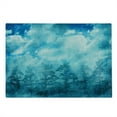 thumbnail image 2 of Grunge Cutting Board, Grunge Abstract Illustration with Night Forest Cloudy Sky Nature Landscape Picture, Decorative Tempered Glass Cutting and Serving Board, Large Size, Blue Teal, by Ambesonne, 2 of 5