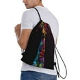 thumbnail image 5 of Japuie Neon Psychedelic Giraffe Print Drawstring Backpack,Drawstring Bags, Draw String Back Bag,Sport Gym Bag for Sports, Gym, Travel, Swimming, Beach -Small, 5 of 7