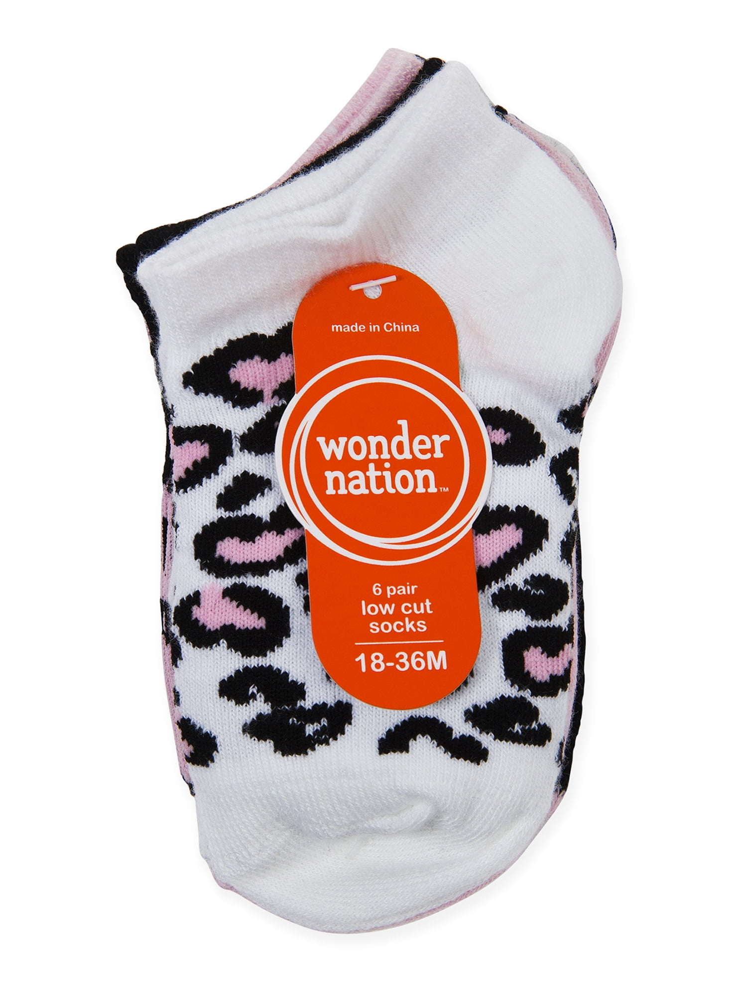 Wonder Nation Baby and Toddler Girl No Show Socks, 18-Pack, Sizes 18M-5T
