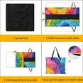 thumbnail image 3 of Colorful Tie Dye Vortex Picnic Blanket Waterproof Outdoor Beach Blanket Hand-held Pad Suitable for Travel, Camping, Beach, Family Gatherings, 3 of 7