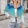 thumbnail image 3 of Jackets for Women Winter Coat Jackets Flannel Stand Collar Jacket(Tropical Beach Waves,Size:S-4XL), 3 of 7