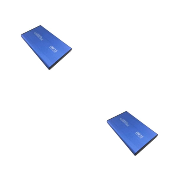 Methold Caja de disco duro - Dispositivo de almacenamiento portátil Indicador LED Plug and Play Caja de disco duro de doble propósito se azul 2Conjunto