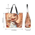thumbnail image 4 of Kdxio Dinosaur Baking Delight Casual Tote Bags Women Big Capacity Shoulder Bag for Women Travel Shoulder Bags Handbags, 4 of 6