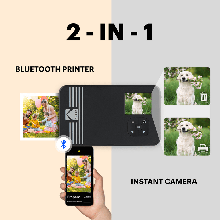 KODAK Mini Shot 2 Retro Instant Camera and Photo Printer