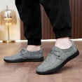 thumbnail image 6 of &nbsp;Men's Casual Wide Toe Mesh Loafers Hand-Sewn Lightweight Canvas Breathable Driving Outdoor Fashion Cloth Shoes Gray 6.5 US, 6 of 7