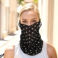 thumbnail image 2 of Ofertas Únicas 1 Pc Gaiter de Cuello con Lunares Máscara Bufanda Bandana Negra, 2 of 5