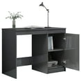 thumbnail image 3 of vidaXL Desk High Gloss Grey 100x50x76 cm Engineered Wood, 3 of 5