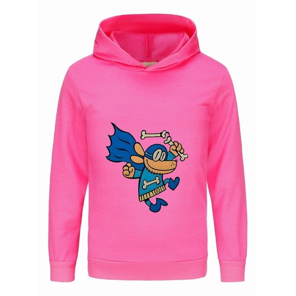 Dog Man Mask Costume & Bones Kids Hoodie – Hero Style Comic Sweatshirt for Boys & Girls