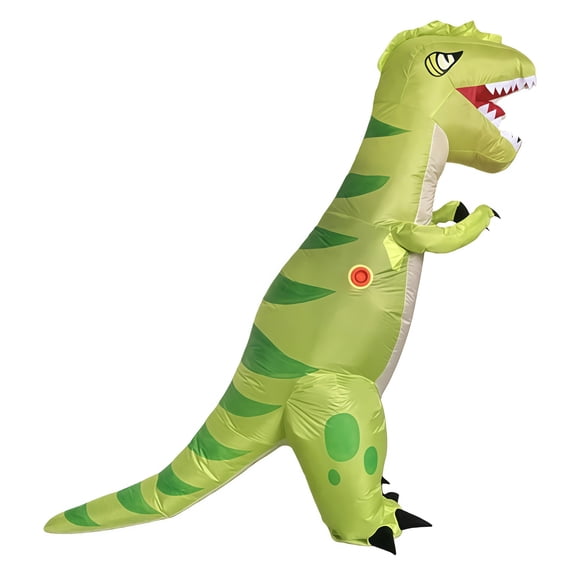 Adult Full Body Inflatable Green T-Rex Costume - Dinosaur Prehistoric Theme Party Outfit (Fits 59"–74.8" / 150-190cm),Height 59"–74.8"