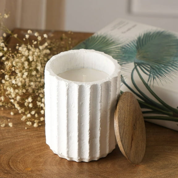 Expobazaar 6 oz Jar Candle | Vanilla Lavender Scented Candle | Ecomix Wax Fill Candle With Wooden Lid