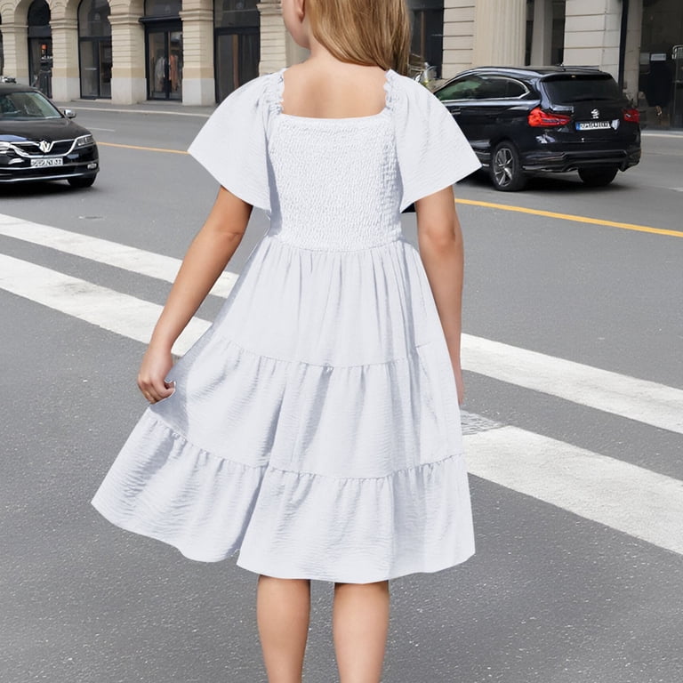 white dress midi wedding Romantic White Lace Off-Shoulder Midi Wedding Dress with Puff Sleeves Ivory / Floor Length / Custom Size / Plus Size