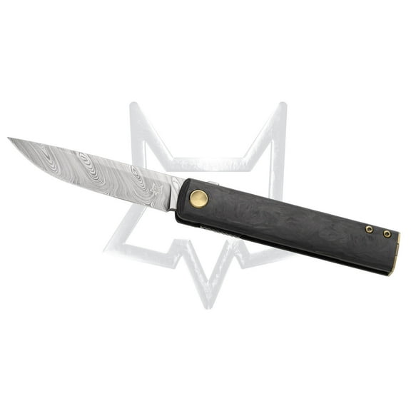 FOX KNIVES Chnops FX-543DCF Damasteel Bronzed Titanium Carbon Fiber Pocket Knife