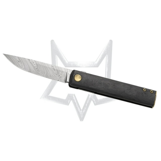 Fox Knives Chnops FX-543DCF Damasteel Bronzed Titanium Carbon Fiber Pocket Knife Cuchillo