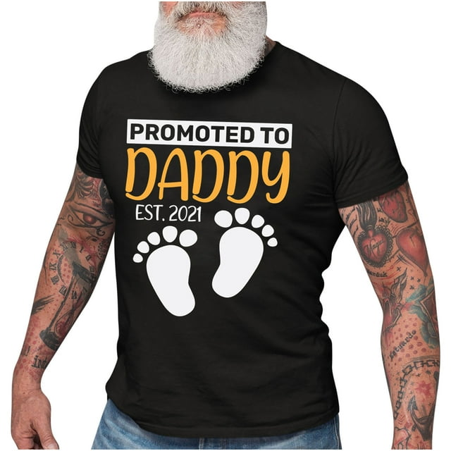 TIHLMK T-Shirts pour Hommes Hauts pour Hommes Fête des Pères T-Shirt Imprimé Drôle Manches Courtes Col Rond