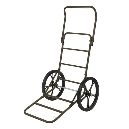 Allen Company Foldable Meat Hauler Game Cart Steel 2 Wheels 300 lb Capacity Ash Brown 76891