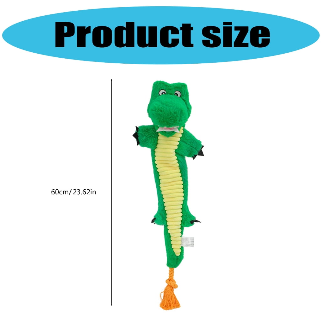 Stuffless Puppy Training Toy Squeaky Snake Designs Soft Rope Plush Chew Interactive Pull Toy For Mental