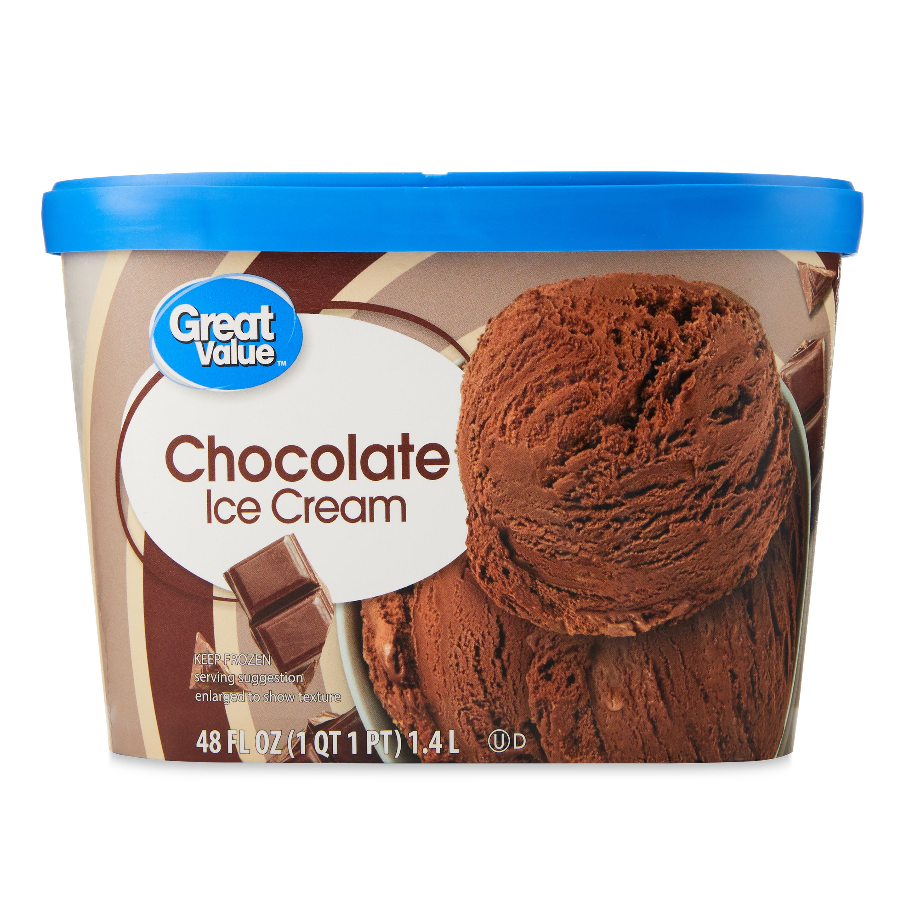 Great Value Chocolate Ice Cream, 48 fl oz