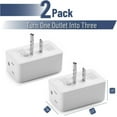 thumbnail image 2 of Bates- Multi Plug Outlet Extender, 2 Pack, White, 3 Way Plug Adapter, Multi Plug Wall Outlet Splitter, Multiplug Wall Outlet, Multi Wall Plug Outlet, Wall Multi Plug Outlet, Multi Plug Adapter, 2 of 6