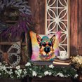 thumbnail image 3 of German Shepherd Hippie Dawg Fabric Decorative Pillow 14 in x 14 in, 3 of 5