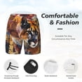 thumbnail image 3 of Fotbe Abstract Lion Painting Traje de Baño para Hombre – Shorts de Natación de Secado Rápido con Forro y Bolsillos-Large, 3 of 6