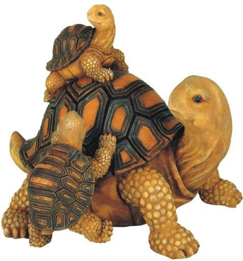 Family of Tortoises Garden Decoration Collectible Figure Statue Model ...