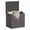 Black wood grain, variant on FAZZN 30 Gallon Deck Box, Lockable Weatherproof Resin Outdoor Storage Bin, Can Serve as Patio Seat, for Garden, Poolside & Backyard