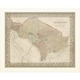 thumbnail image 1 of Trademark Fine Art Plan of Washington DC by Mitchell, Distressed White Frame 16x20, Multi-Color, 1 of 6