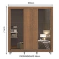 thumbnail image 3 of Ropero Closet Madesa Mônaco 3 puertas con espejos y pies M, 3 of 5