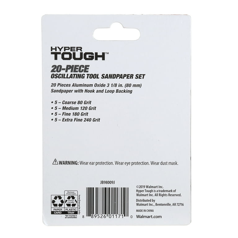 Hyper Tough 20 Piece Oscillating Sandpaper Kit JB98009J Hyper Tough 20 Piece Oscillating Sandpaper Kit JB98009J