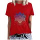 thumbnail image 2 of Fiudx Ofertas y Liquidaciones Blusa de Manga Corta con Estampado de Moda para Mujer, Divertida Camiseta con Cuello Redondo, 2 of 4
