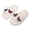 White, variant on GPOECD Girls Slippers Kids Open Toe Cute Floral Decorated Warm Soft Non Indoor for Toddlers Multiple Colors Fuzzy Slippers Cozy Home Wear