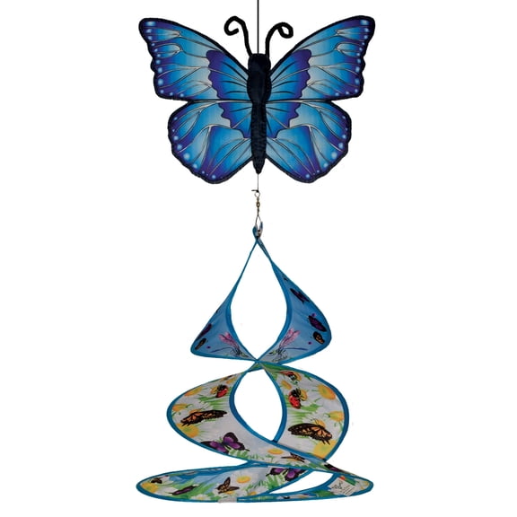 In the Breeze 4809 — Butterfly Theme Duet — Colorful and Fun Outdoor Wind Spinner for Yards and Gardens
