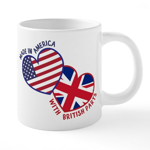 CafePress - Made In America With Britis - 20 Oz White Ceramic Mega Mug