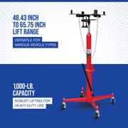 Strongway Transmission Jack, 1000-Lb. Capacity, 65.75in. Lift Height