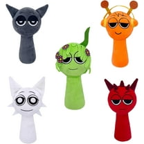 DJKDJL 5pcs Sprunki Plush Toys, Sprunki Horror Games Plushies Toy for Fans, Soft Stuffed Animals Pillow Figure Doll, Great Christmas Birthday Gifts for Adult Kids