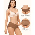 thumbnail image 5 of Aijolen Women's High Waisted Camel Proof Seamless Underwear No Show Yoga Workout Briefs 5 Pack(L,Timber Shades), 5 of 7