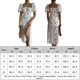 thumbnail image 2 of Vestidos Largos Casuales Vestido maxi ajustado con estampado floral Abertura lateral Traje de vacaciones para mujer (Blanco S) Kuymtek para Mujer Blanco T S, 2 of 6