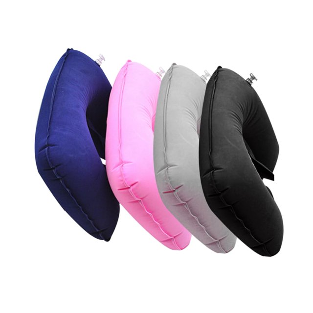 4 unidades, almohada de viaje para el cuello, almohadas para el coche, reposacabezas en forma de U, almohada plana, almohadas de soporte para el cuello, almohada para el cuello de tela de av