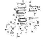 Genuine OE Mopar Instrument Panel Glove Box - 6YK15TX7AA Fits select: 2019-2021 RAM 2500, 2019-2021 RAM 3500