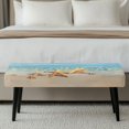 thumbnail image 5 of Chririnla Machine Washable Bench Covers, Beach Starfish Print Polyester Spandex Anti-Pet Hair Dining Bench Covers for Home Bedroom, 5 of 9