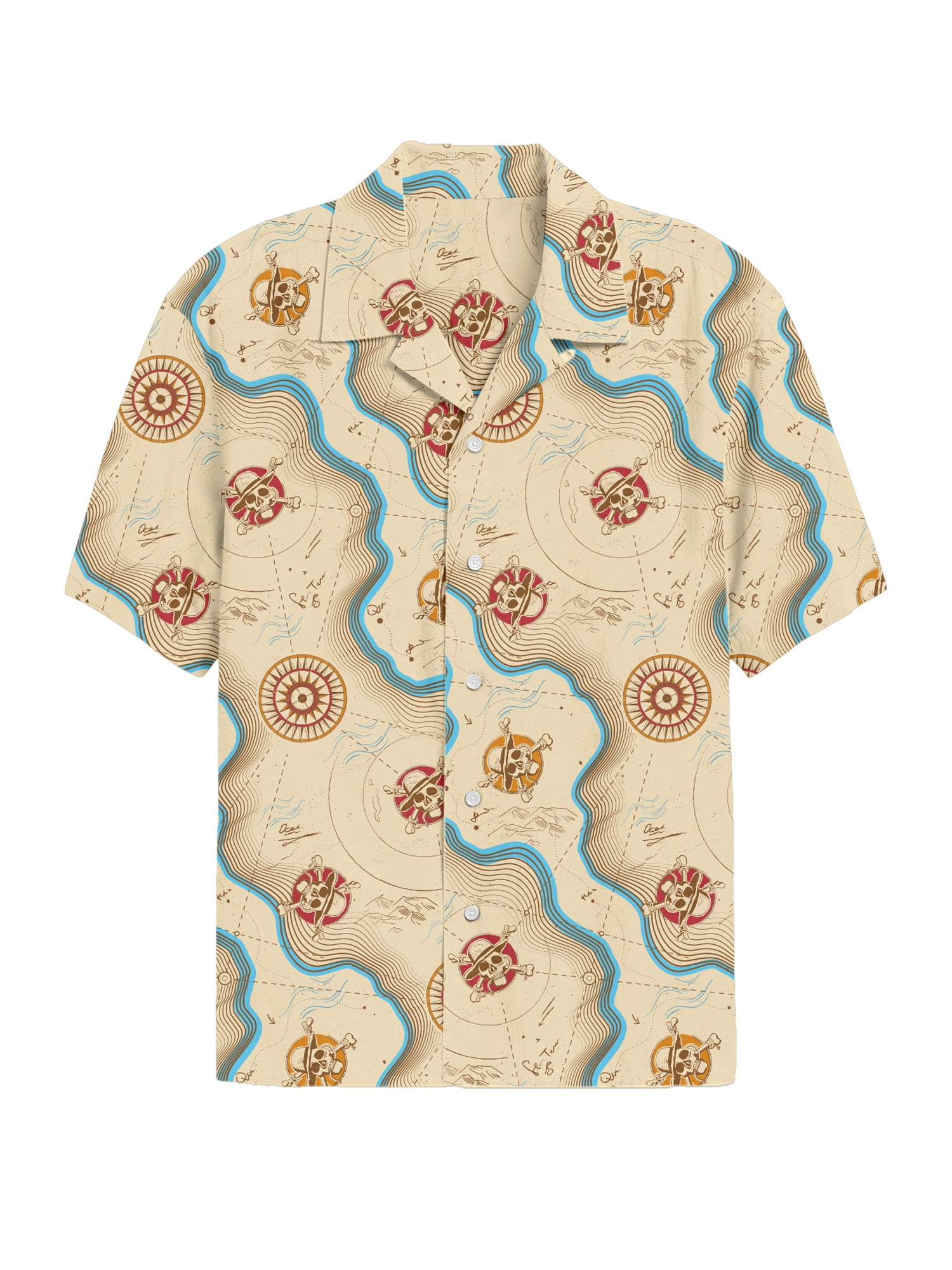 One Piece, Men's & Big Men's Graphic Button-Up Shirt, Sizes S-3XL