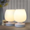 thumbnail image 4 of Table Lamp USB Charging LED Desk Lamp 3-Gear Colors Stepless Dimming Touch Switch Modern Small Lamp Home Decor for Bedroom Nightstand Couple Dinner Desk Terrace US plug, 4 of 7