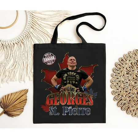 vintage Georges St Pierre MMA Vintage 90s Retro Graphic Collage Tote Bag-TH18537