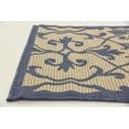 thumbnail image 5 of Unique Loom Outdoor Botanical Collection Area Rug - Gate (2' 2" x 6' 1" Runner Blue/Beige), 5 of 7