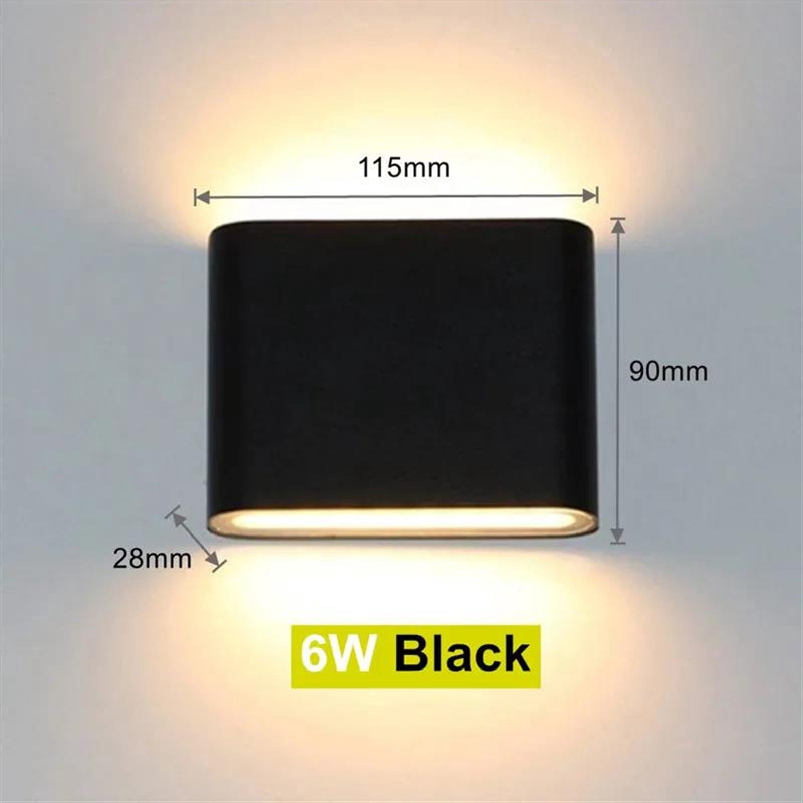 Indoor Bedroom Living Room Stairs Wall Light Outdoor Waterproof Garden Lighting Aluminum 6W 12W Wall Lamp