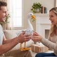thumbnail image 4 of Hotyverty Clearance Solar Porch Goose Statue Lawn Goose Outdoor , Metal Garden Goose with Solar Light for Lawn Yard Backyard, Front Porch Goose for Garden Decoration, 4 of 10