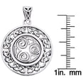 thumbnail image 3 of Jewelry Trends Sterling Silver Celtic Border Triskelion Knot Pendant on 18 Inch Necklace, 3 of 4