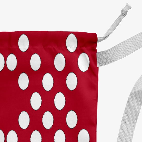 Simply Daisy Geometric 28 x 36 in Red Laundry Bag